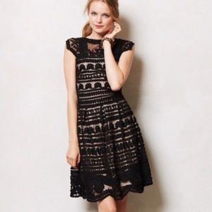 Anthropologie x Yoana Baraschi Black Lace New Light Dress Size 2